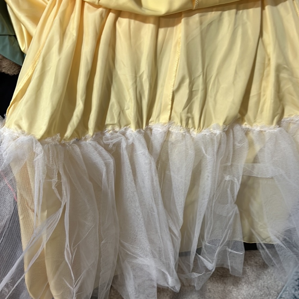 Davids Bridal Golden Yellow Gown Prom Homecoming Dress - Picture 13 of 13